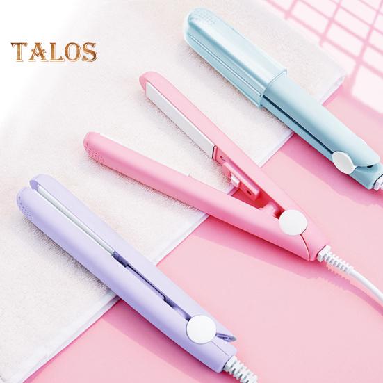 Mini Dual Purpose Curling Iron 2-In-1 Curling Wand Flat Iron Hair Straightener Curler Fast Heating Portable Travel Women Short Long Hair Styling