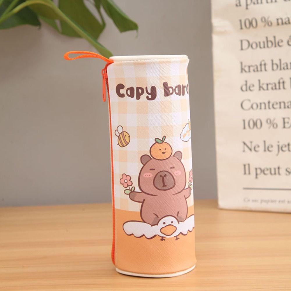 Kawaii Capybara Pencil Bag Aesthetic Stationery Bag Storage Bag Cute Pencil Case  Desktop Organizer