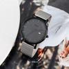 BUREI Milanese Mesh Date Silver Brand Name Men's Watch, Simple, Waterproof, Analog, Business, Style, Strap, Stylish, Popular, Display, Gray,