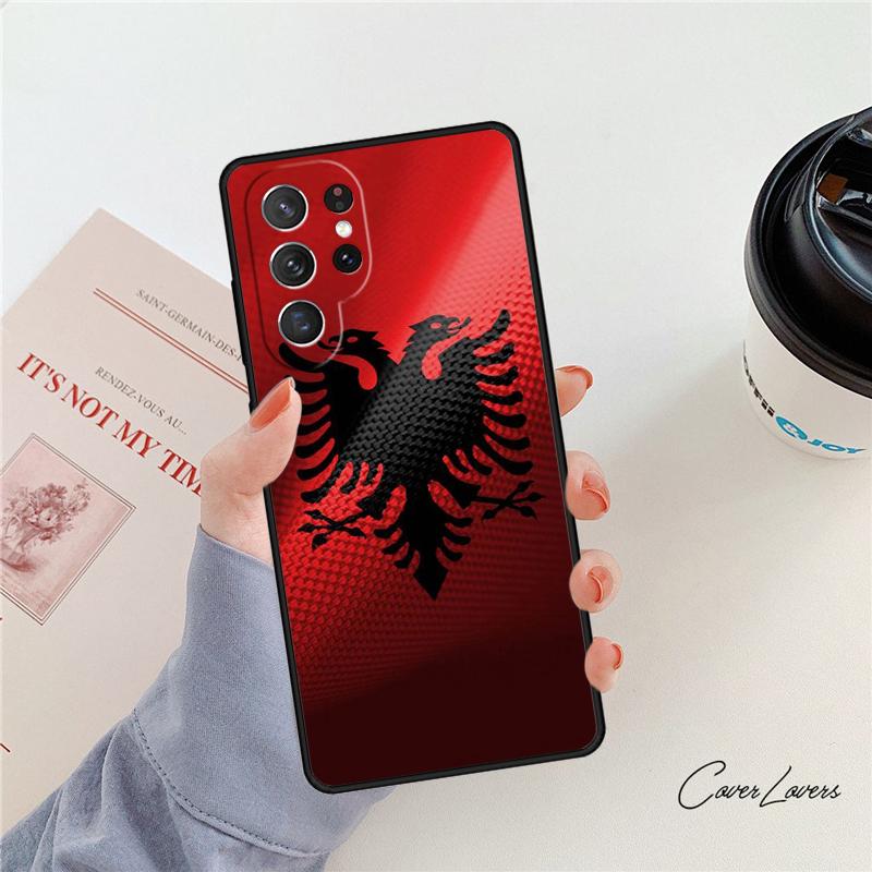 

Albania Albanians Flag phone case For Samsung Galaxy S24 S25 S23 S22 Ultra Note 10 20 Plus S20 S21 FE Cover Note20ultra