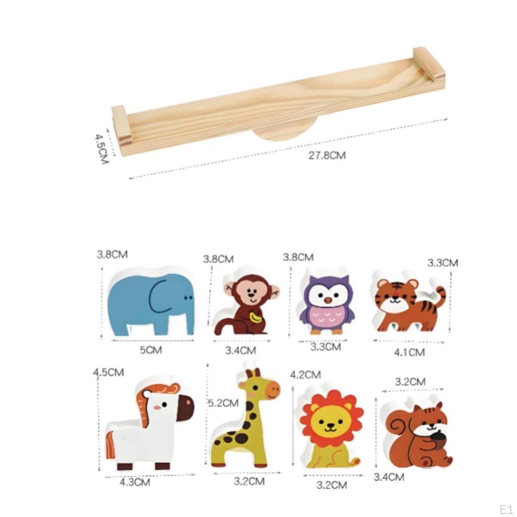 Woodland Creature Equilibrium Blocks Cognitive Development Wooden Animal Stacking Game Coordination