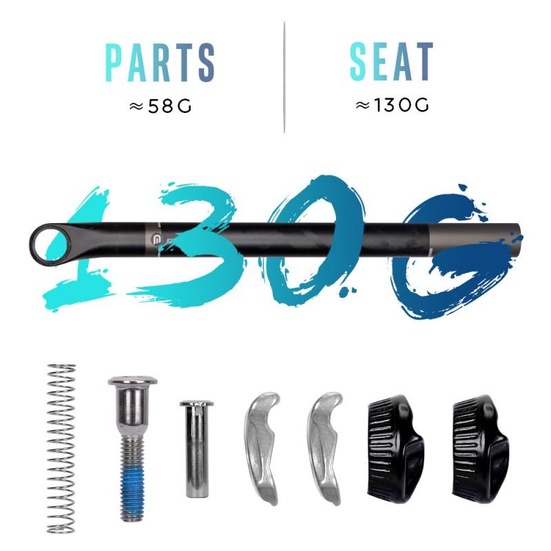 Carbon Fiber Bicycle Seat Post With 5 20 Offset Round Head Clamp Included 27.2mm/31.6mm Diameter
