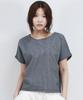Deumakeu Checkered Mini French Short-Sleeved Shirt Blue