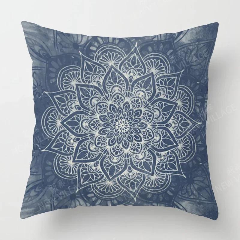 Fall Home Decor Autumn Living Room Throw Pillow Cover Sofa Boho Cushion Cover Mandala
