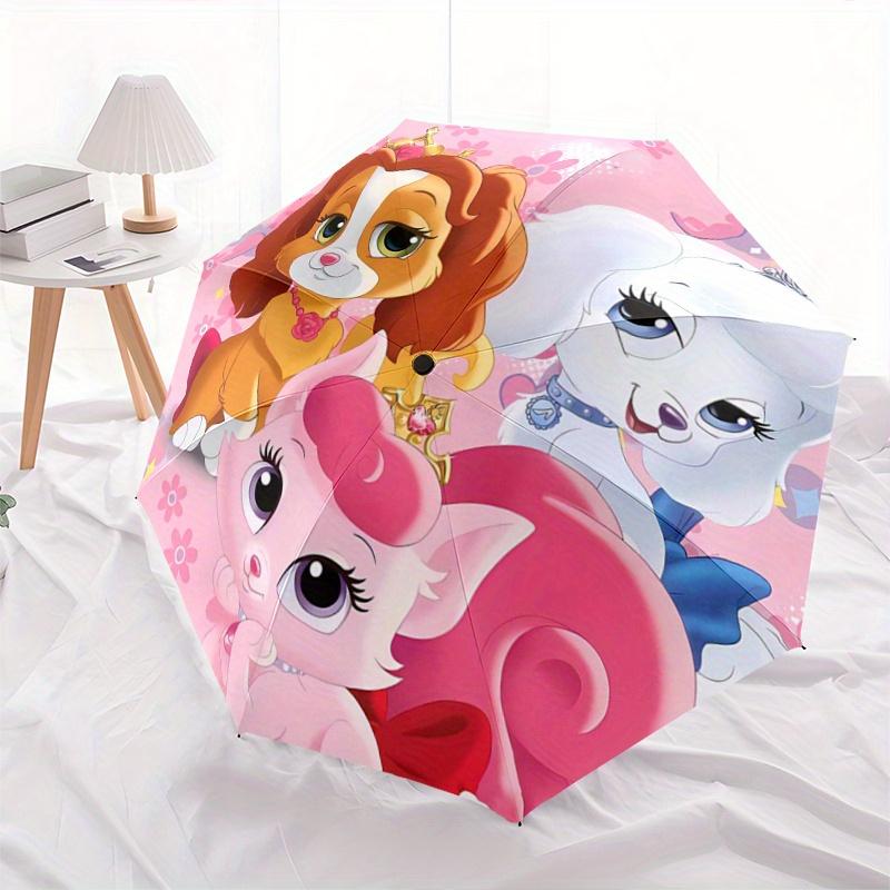 

1pc Palace Pets Automatic Folding Umbrella - 3 Folding Design, Vivid Cartoon Pattern, Suitable for Outdoor Activities, A Gift for Fans In Al