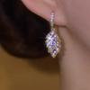 Xiaomi Vintage Female Purple Tree Leaf Zircon Stone Hoop Earrings Unique Gold Color Wedding Party Birthday Jewelry for Women