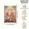 Floral Fox Fantasy Art Print - Nature Lover GiftBlanket Flannel Throw Blanket for Sofa, Bed, Travel, Camping, Office, Couch, Chair, And Bed