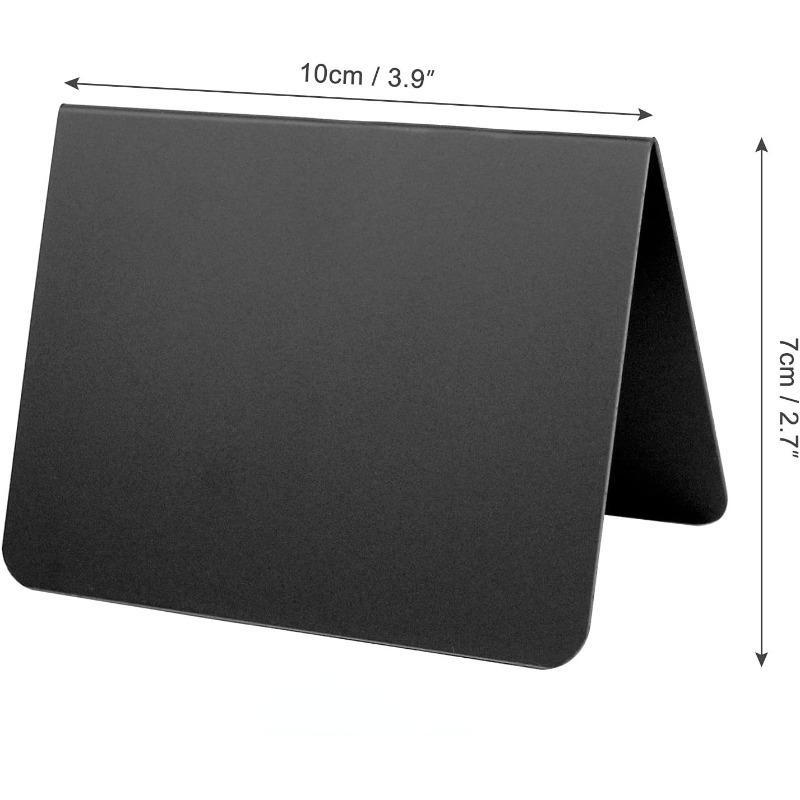 

5PCS Desktop PVC Sign V-shaped Price Sign Plastic Label Erasable Black and Pink Small Blackboard Table Card чёрный