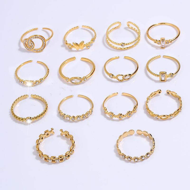 New Stainless Steel Ring - Stylish and Simple, Featuring Butterfly Wheat Ears, Versatile and High-end Style Finger Ring, Titanium Steel Ring