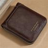 Retro Herren Leder Geldbörse Luxus Herren Tasche Männlich 3 Faltig Reißverschluss Geldklammer Kartenhalter mit Münzfach Rfid Geldbörsen Geschenke für Männer Geldbeutel