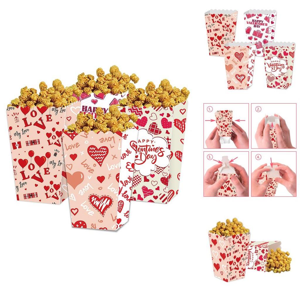 Valentines Day Love You Seasonal Paper Food Container With Cartoon Style For Valentines Day Festivities