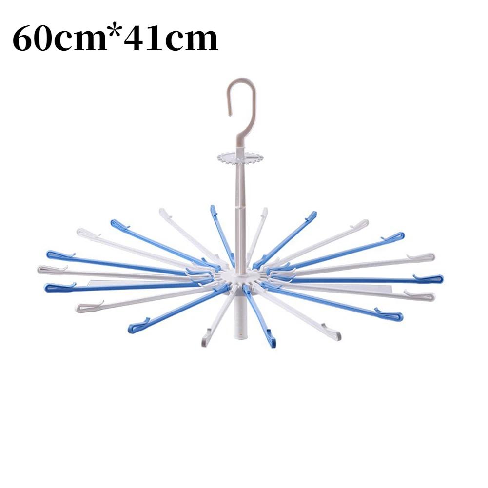 

Multifunctional Umbrella Drying Rack, Foldable Clothes Hanger with Windproof Clips for Towels, Socks, Baby Diapers