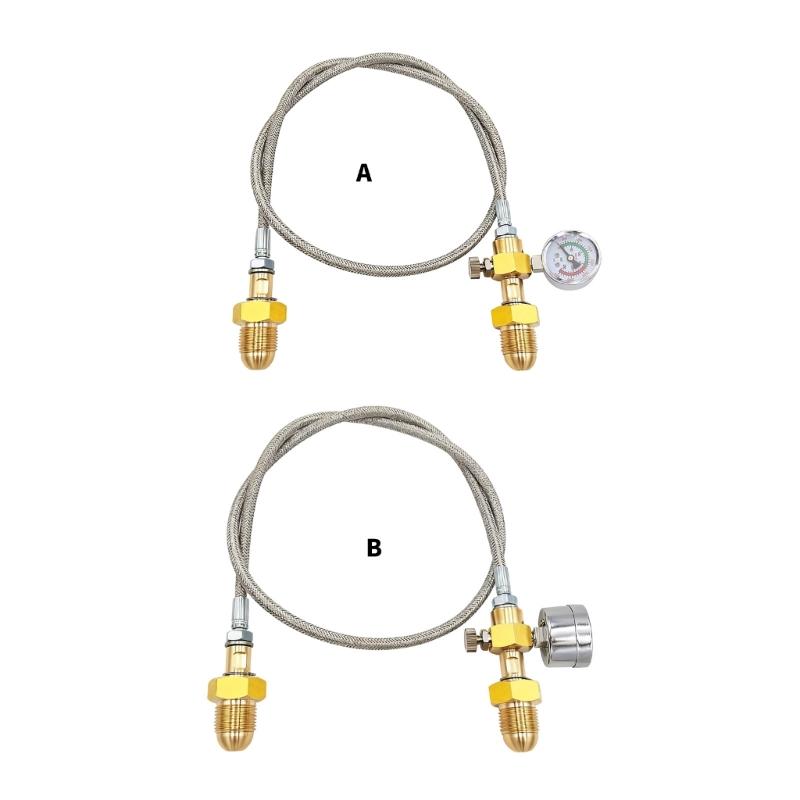Furtun cu împletitură de oțel pentru gaz argon cu racord de 5/8 Conexiune ușoară Rezistență la presiune înaltă Furtun adaptor pentru transfer stație de umplere