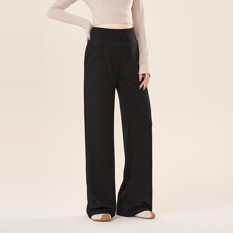 Petite Black Wide-Leg Maternity Pants - Non-Constricting for Spring & Autumn 2025