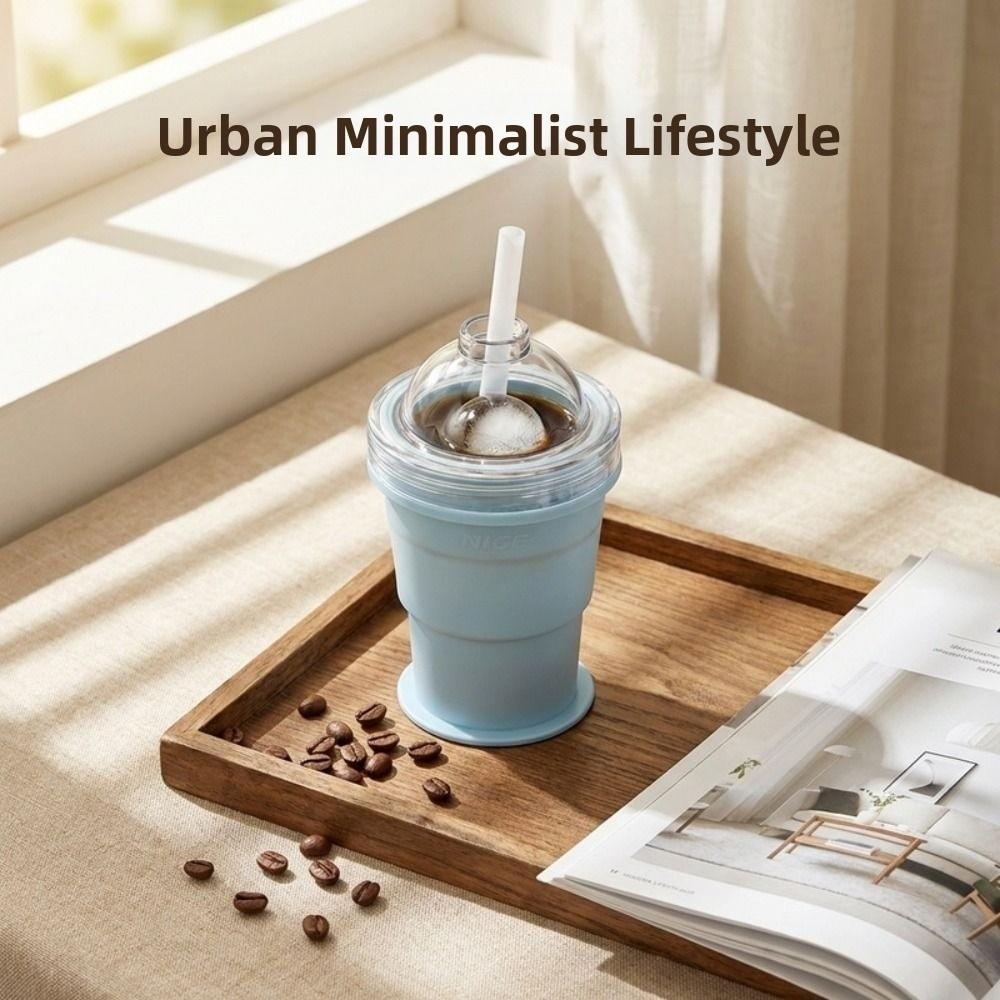 Dopamine Foldable Ice Ball Cup Portable Silicone Water Bottle Press Easy Demoulding Ice Cube Tray