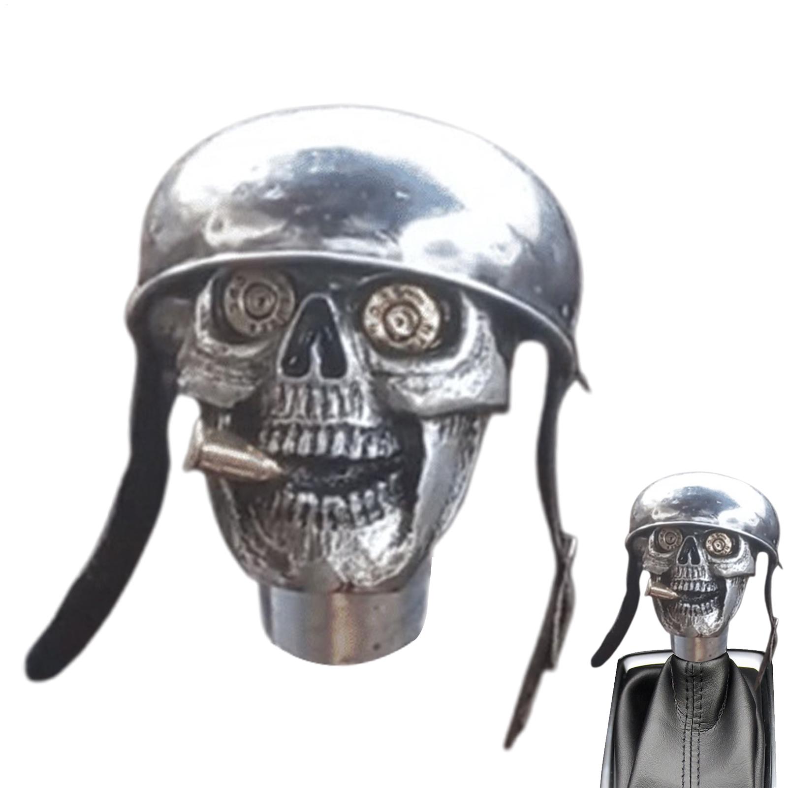 mini Skull Soldier head Manual Shifter Knob Skull Soldier Handle Shifting Knob Handcrafted Car Stick Shift Knob Lever Shifter CN