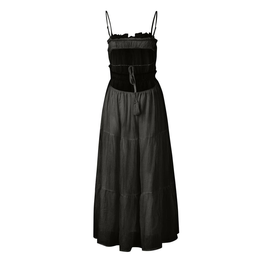 Women's Tank Dress Summer Spring Pleated  Boho Dress Cute Sleeveless Flowy Beach Straight T-Shirt Tank Dress Round Neck Dress