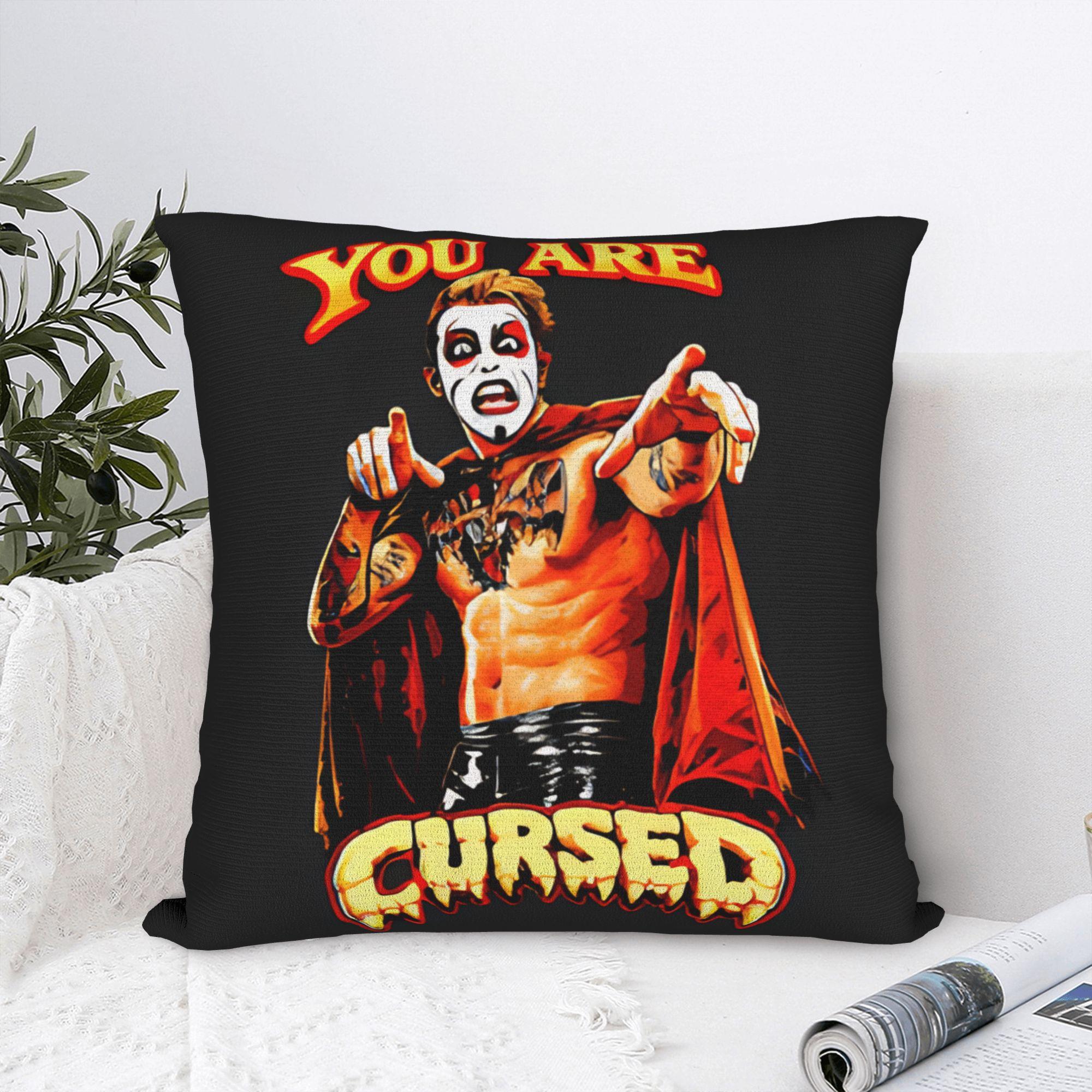 Tinika Chen Unisex Danhausen You Are Cursed Pillow Case Comfy Pillow Cover Novelty Pillowcases For Chair Sofa Home Decor