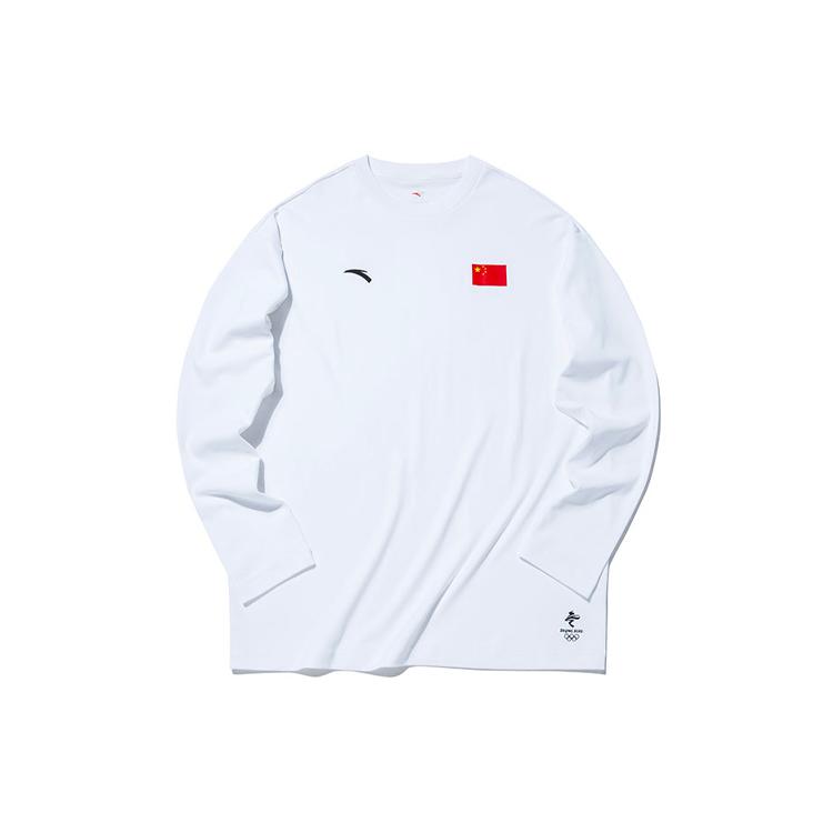 ANTA T Shirts Unisex White Crew Neck Moderate Straight Fit 152130407-1 L