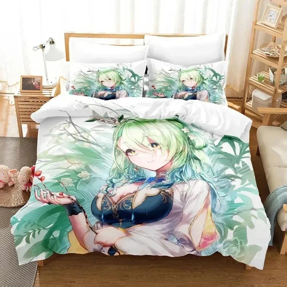 3DAnime Ceres Fauna Ch. hololive-EN Bedding Set Duvet Cover Bed Set Quilt Cover Pillowcase Comforter King Queen Size Boys Adult