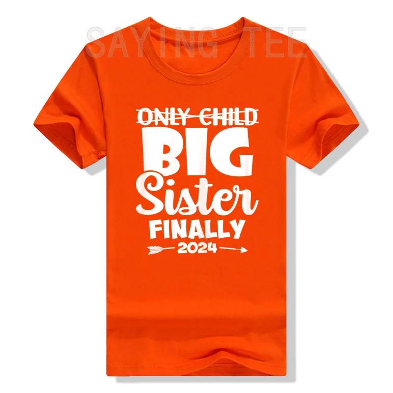 Only Child Expires 2024 Promoted To Big Brother Sister Pregnancy Announcement T-Shirt Cute Son Daughter Tee Family Clothes Gifts