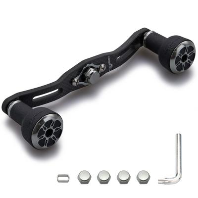 Moulinet HEIGHTEN 120110 mm, épaisseur de la poignée 4 mm, tissu en charbon de bois 1,5 K, bouton en TPE de 24 mm, équipé d'un moulinet à appât SHIMANO DAIWA Abu General série TPE