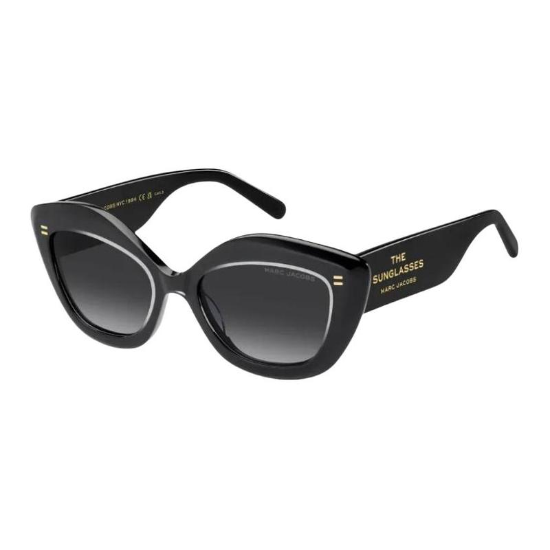 Marc Jacobs Sculpture Temple Design Acetate Square Sunglasses Women s Black MARC800S чёрный