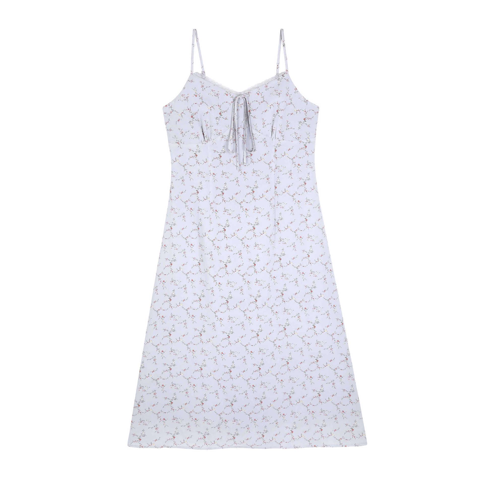 Floral Lace Patchwork V-neck Camisole Dress - Plus Size Slimming Summer Dress 5XL (200-220kg)