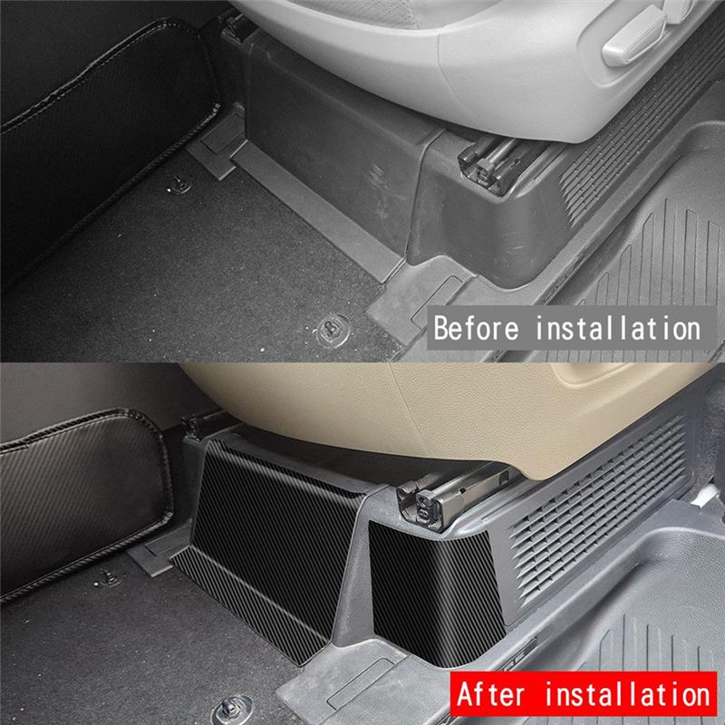 Authentic Car Front Seat Base Leather Anti-Kick Panel Trim Stickers For Toyota ALPHARD/VELLFIRE 40 Series +
