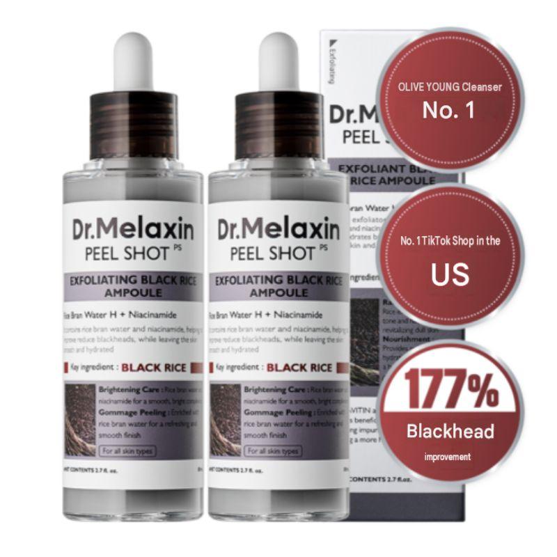 Dr. Melaxin Peel Shot Rice Ampoule Gommage Peeling Gel Black Rice 80ml | Gentle Exfoliating & Blackhead Care