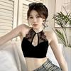 #Summer new pure desire sexy diamond chain lace splicing chest wrap inner and thin female integrated with chest pad