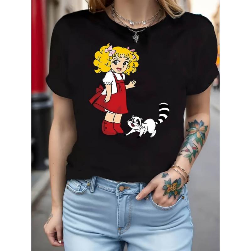 

Stylish Women S Tee Featuring a Unique Printed Design, Made from Soft Short Sleeves. It S a Easy Yet Chic ChoiceA Must-Have for Trendy Women S чёрный