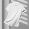 Baumwoll Kurzarm Poloshirt mit Revers Herren Sommer Neue Mode Lässig Gestreift Halbarm Poloshirt Herrenbekleidung
