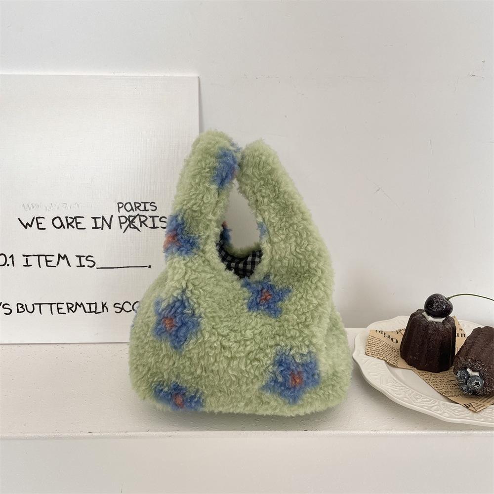 Leopard Print Women Clutch Bag Soft Plush Autumn Winter Fashion Handbag Tote Storage