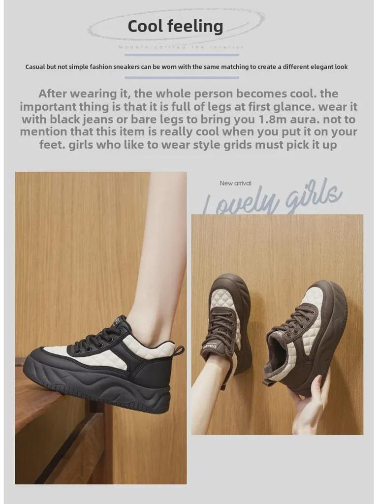 Damen 2024 Samt High-Top Sneaker - Trendige, weich besohlte Freizeitschuhe für Herbst und Winter