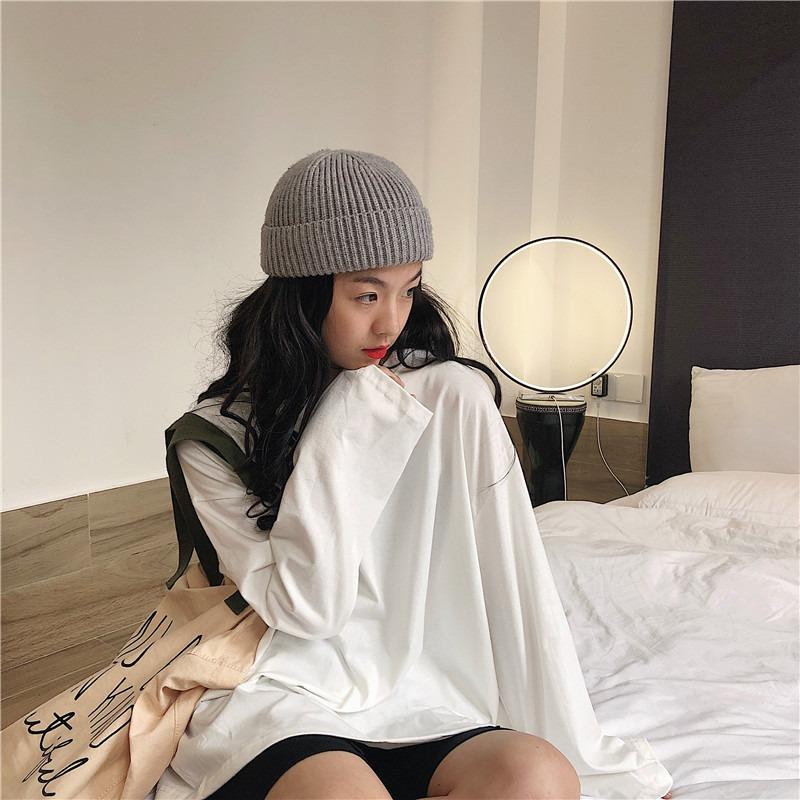 Fashion Cotton Solid Long Sleeve Loose Casual T-shirt Women Spring and Autumn Plus Size Women's T Shirt Elegant O Neck Simple Ladies Tee Tops 25899