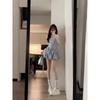 Seaside Photo Beautiful Dress Women's Summer Beautiful Unique Waist Slim Bow Suspender Skirt A Word Short Skirt