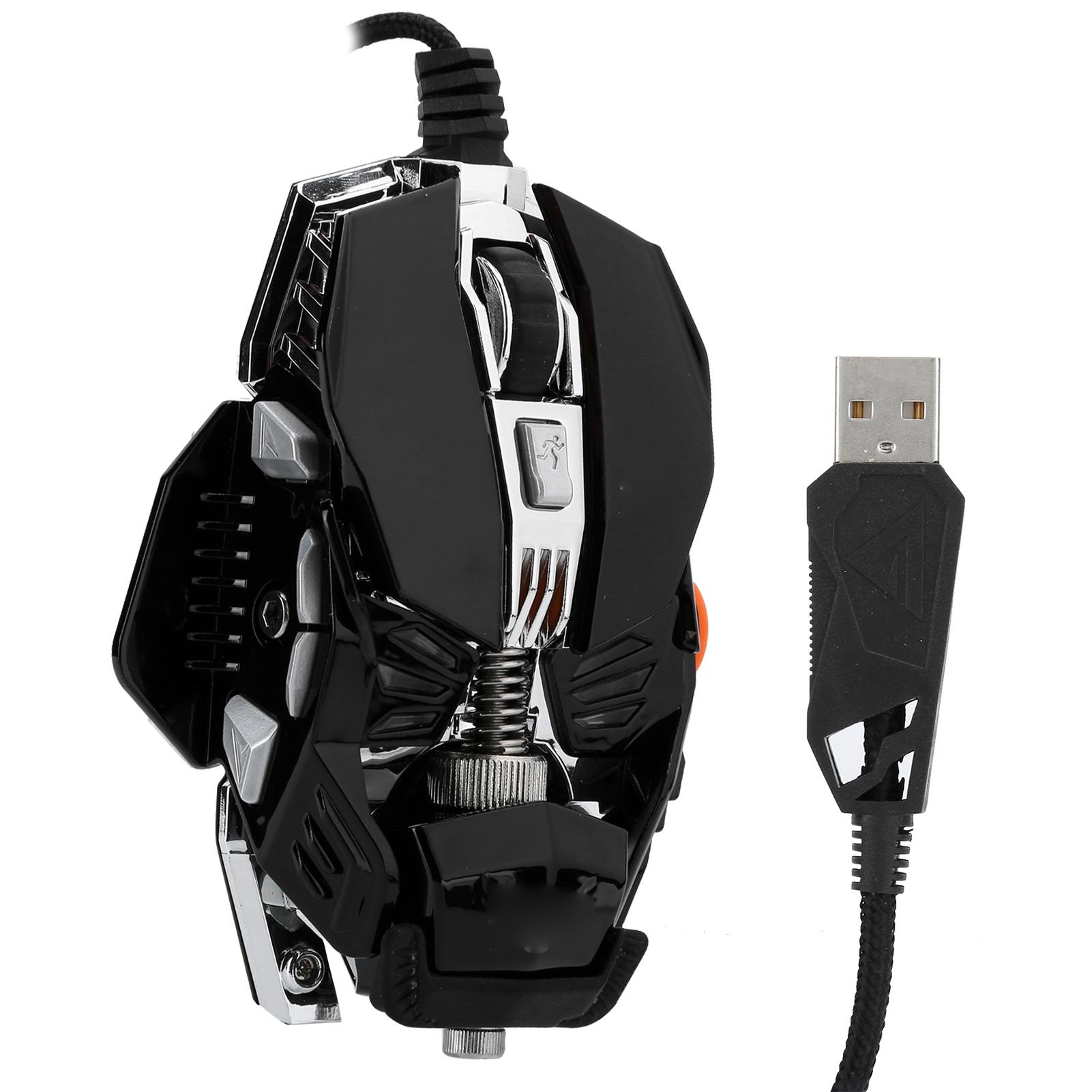 

Gaming Mouse Wired USB Mechanical Glowing Crystal Ball Aggravated Computer AccessoriesBlack USB чёрный