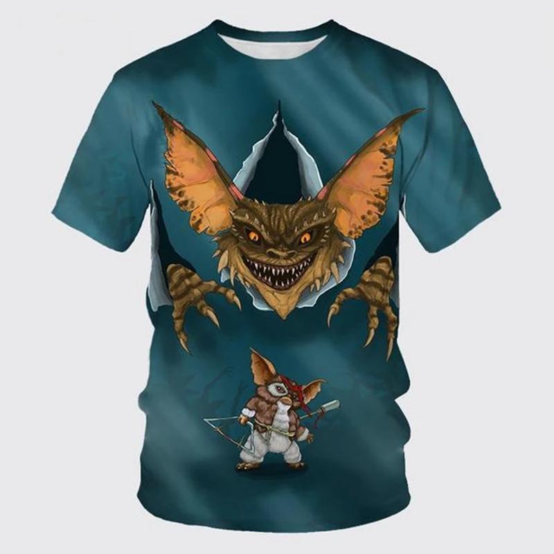 New Fashion Comedie Film Cartoon Gremlins 3D Print Tricouri bărbați femei Vară amuzant Cool Harajuku Streetwear Tricou unisex