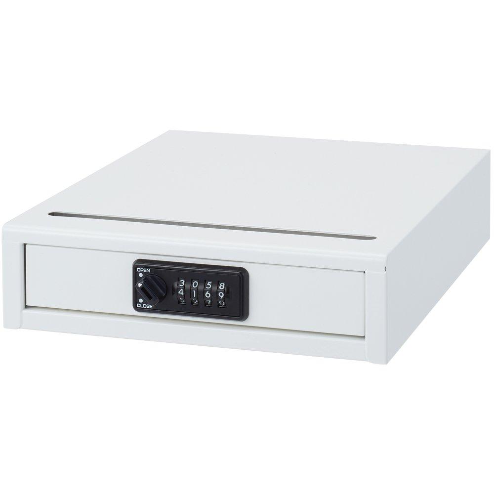 Nakabayashi Security Desktop Case with Combination Lock, A4 Size, Vertical, White, 92656