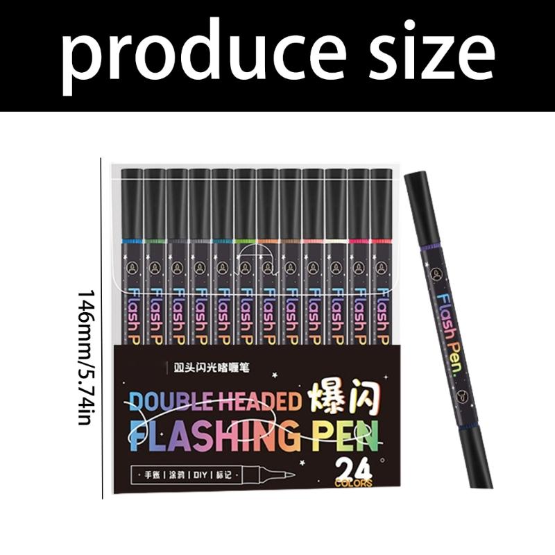 Acrylic Marker Pen Double Tip Illuminated Liquid Ink Pen Set for Students Artists Adults