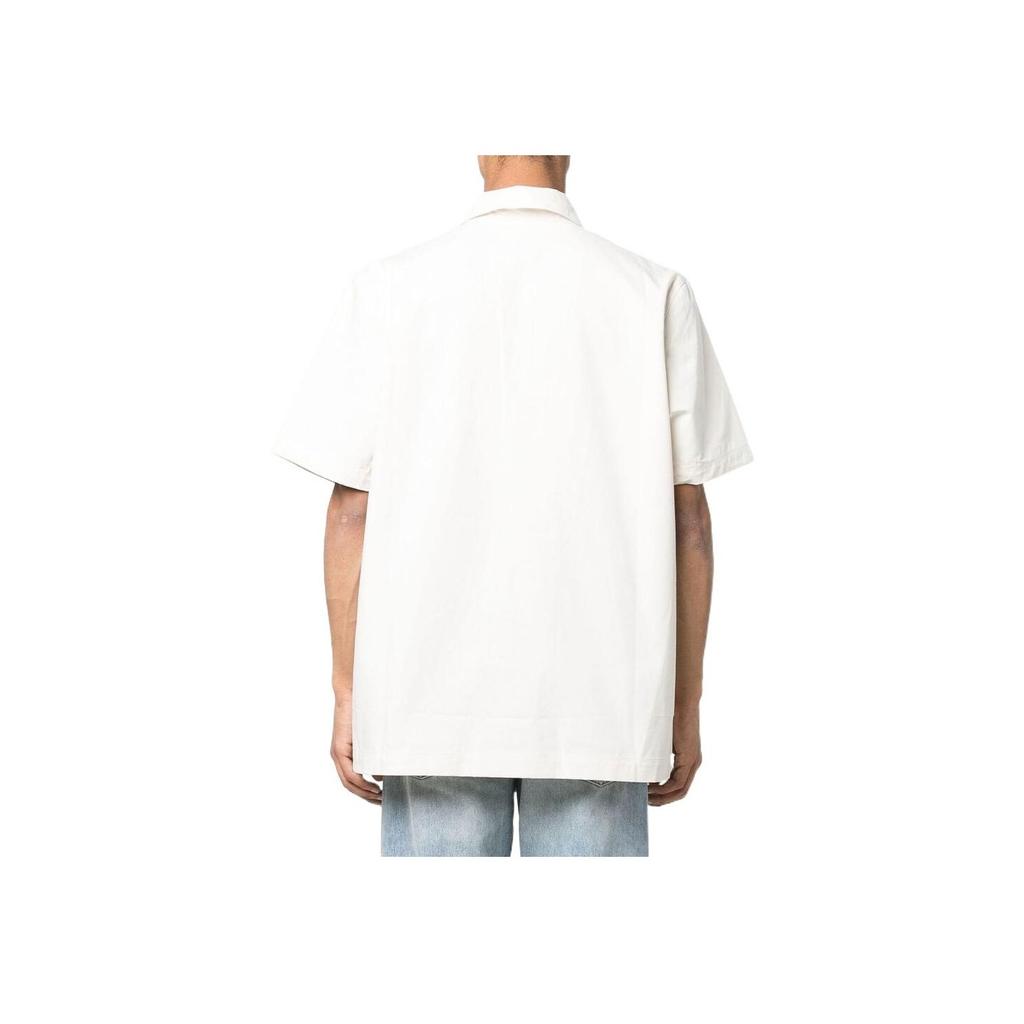 Nike Solid Embroidered Logo Half-Zip Short Sleeve Polo Men Tops White DM5283-030