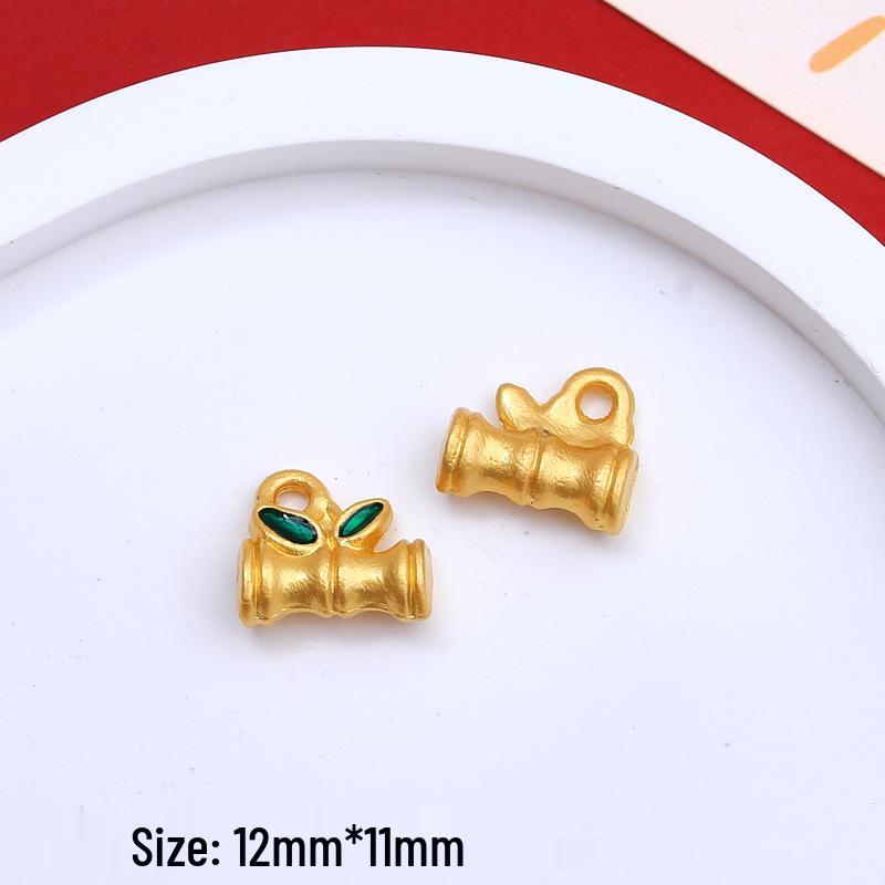 Chinese Style Wealth & Treasures Pendant: Alloy Enamel DIY for Bracelets & Necklaces - New Year Gift