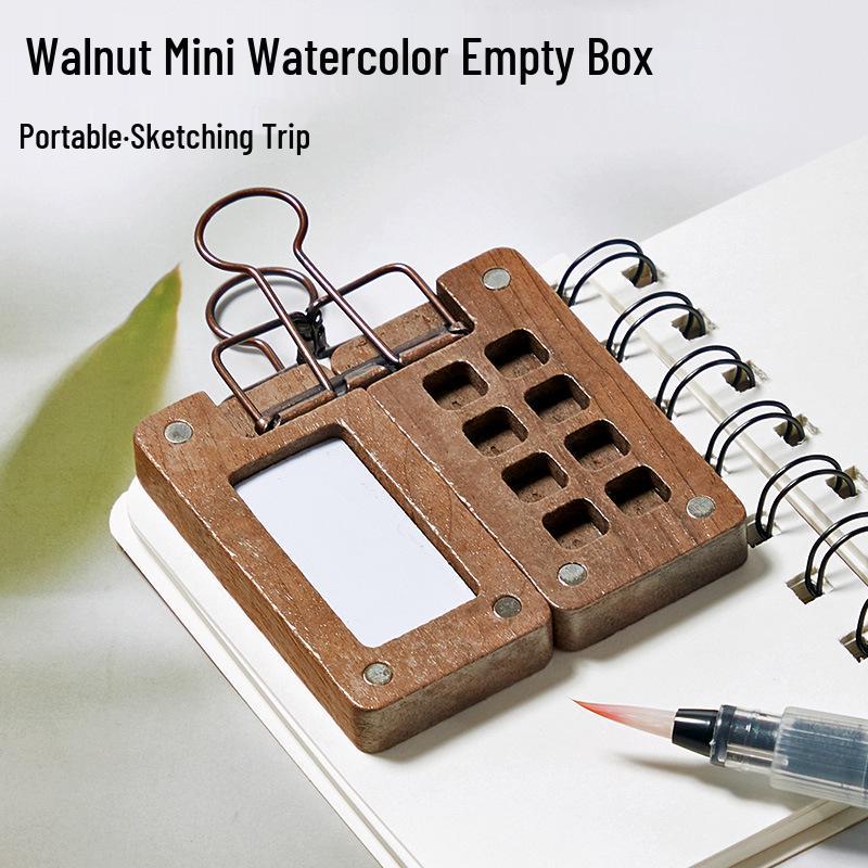 

Портативный набор акварельных красок с дорожным скетчбуком