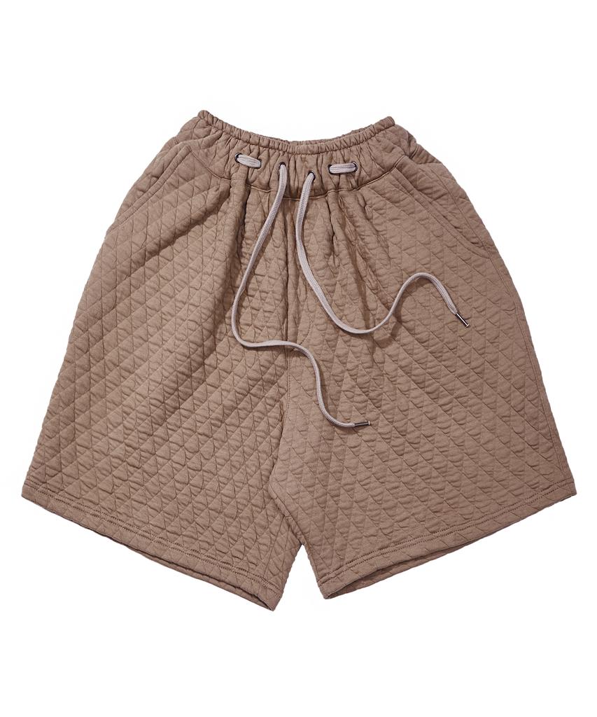 A NOTHING Vintage Dia-Quilting Wide 1/2 Pants (Beige)