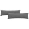 Sofa Cushions 2 Pieces Dark Gray 145 X 40 Cm Fabric
