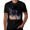 Saunders Beach Sunset Tshirt Casual Simple Design Short Sleeve Shirt