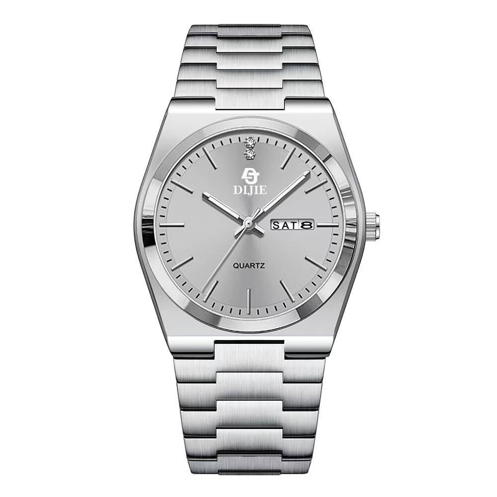 Stainless Steel Butterfly Buckle Men'S Simple Double Date Non-Mechanical Multifunctional Men'S Watch Business Logo