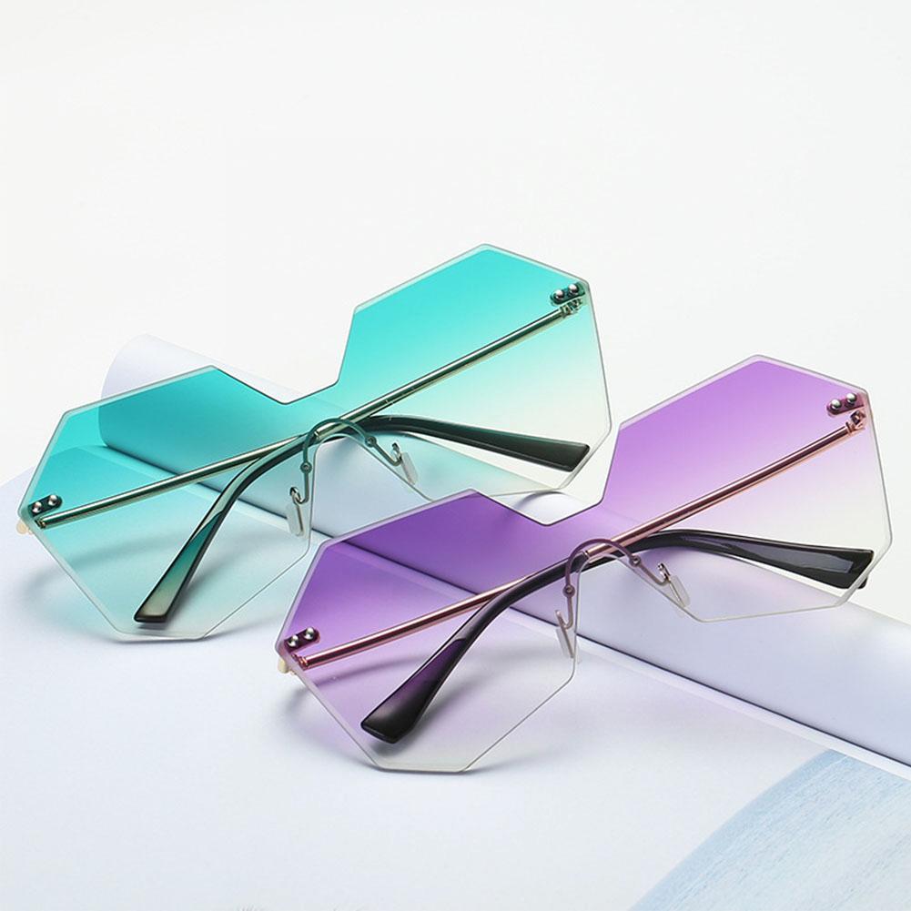 Buy Fashion One Piece Big Sunglass Oversizes Rimless Ocean Color Clear
