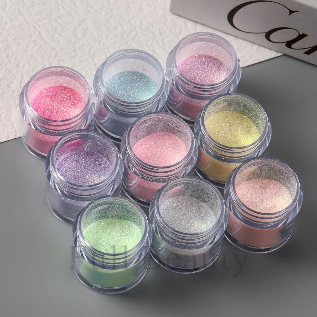 New Nail Art Glitter 9-Color Set Glitter Sugar Powder Symphony Jewelry Wool Glitter